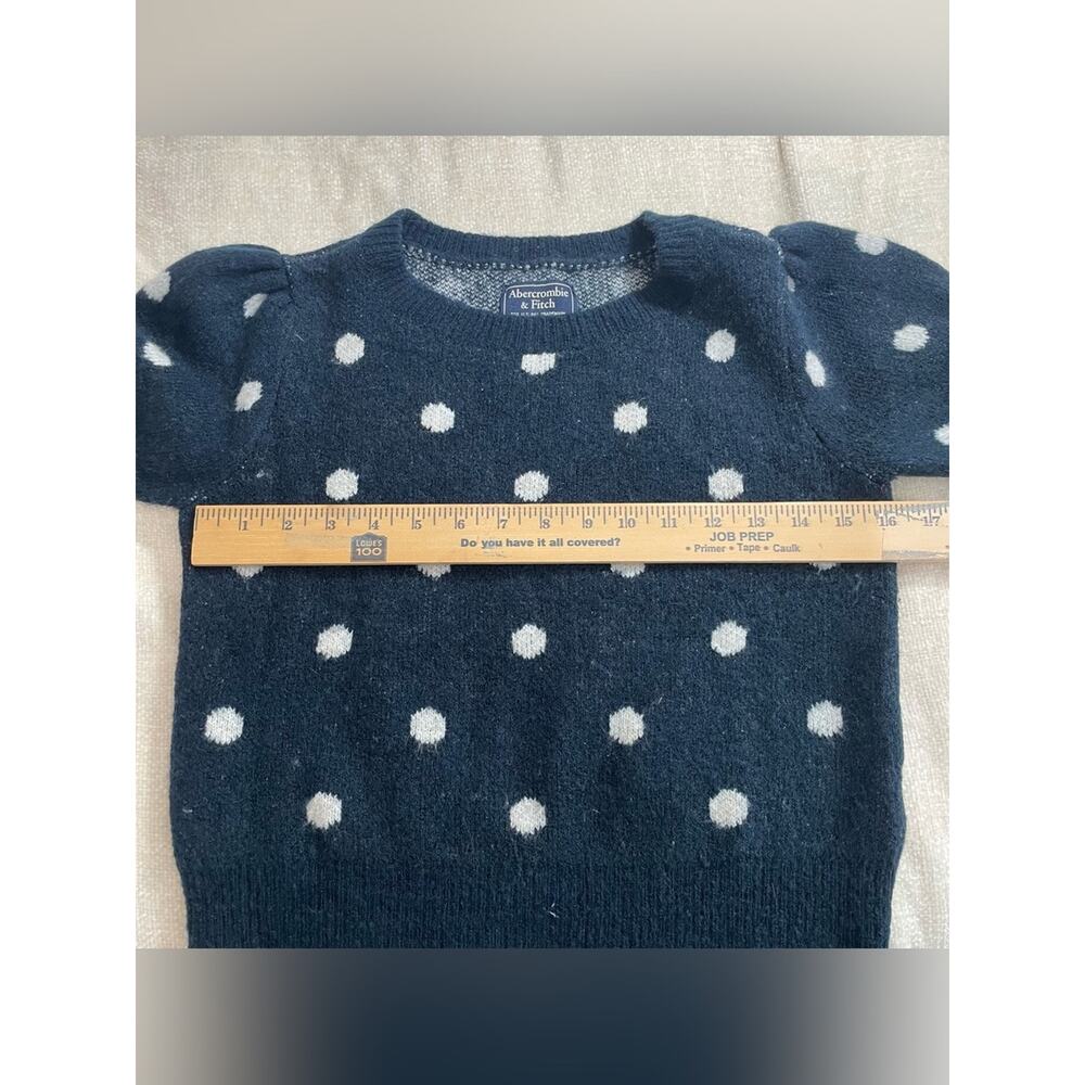 Abercrombie & Fitch Women Navy and White Knit Sweater Label Detail size xs - Picture 9 of 10